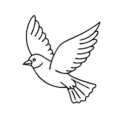 bird in flight icon, bird in flight line art - simple line art of bird in flight, perfect for bird in flight logos and icons