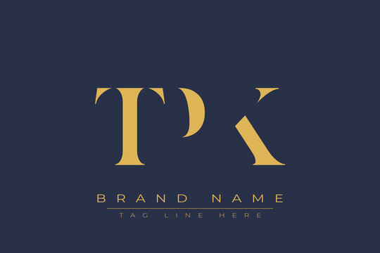 TPK abstract letter logo design. This logo is designed by three abstract letters.
