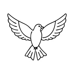 Obraz premium bird with open wings icon, bird with open wings line art - simple line art of bird with open wings, perfect for bird with open wings logos and icons