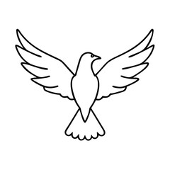Obraz premium bird with open wings icon, bird with open wings line art - simple line art of bird with open wings, perfect for bird with open wings logos and icons