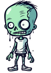 Undead Zombie with Rotten Jaw PNG Horror Zombie with Gory Mouth SVG