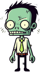 Undead Zombie with Exposed Teeth Zombie with Bone-Filled Legs Vector