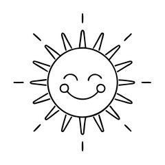 bright sunshine icon, bright sunshine line art - simple line art of bright sunshine, perfect for bright sunshine logos and icons