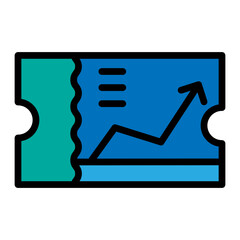 Stock Ticker Vector Filled Icon Design