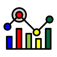 Market Analysis Vector Filled Icon Design