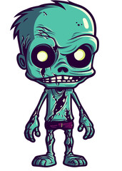 Zombie with Exposed Brain PNG Undead Zombie with Hissing Breath SVG