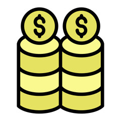 Penny Stock Vector Filled Icon Design