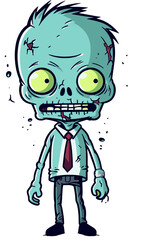 Walking Zombie with Feeble Steps Zombie with Dirty Clothes Vector