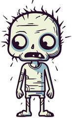 Zombie with Bleeding Guts Horror Zombie with Tattered Clothes SVG
