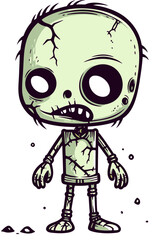 Zombie with Crushed Chest Undead Zombie with Sunken Eyes PNG