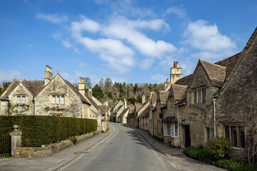 Village of Castle Combe, Wiltshire, England,  UK