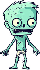 Zombie with Broken Ribcage PNG Horror Zombie with Missing Skin Vector