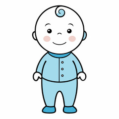 Obraz premium baby boy vector illustration