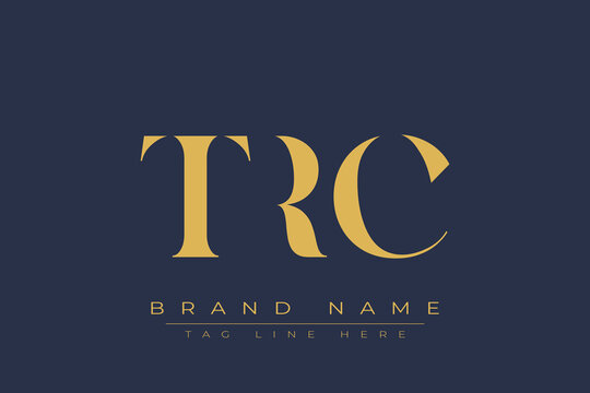 TRC abstract letter logo design. This logo is designed by three abstract letters.