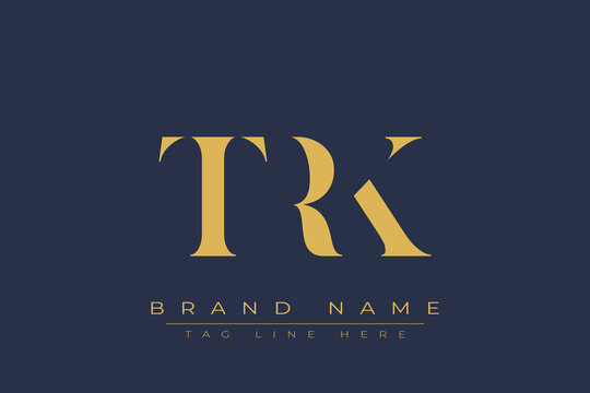 TRK abstract letter logo design. This logo is designed by three abstract letters.