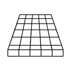 checkerboard floor icon, checkerboard floor line art - simple line art of checkerboard floor, perfect for checkerboard floor logos and icons