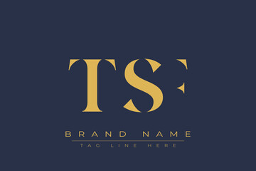 TSF abstract letter logo design. This logo is designed by three abstract letters.