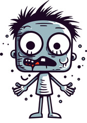 Undead Zombie with Wriggling Worms Zombie with Rotting Legs PNG