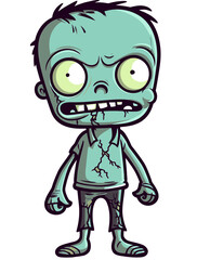 Horror Zombie with Tattered Skin Walking Zombie with Putrid Smell SVG