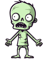 Zombie with Chipped Teeth Horror Zombie with Pockmarked Face PNG