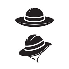 Sombrero straw hat   silhouette vector art illustration