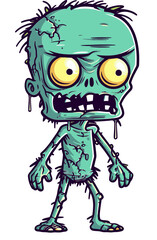 Zombie with Exposed Veins Horror Zombie with Shrunken Chest SVG