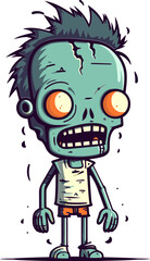 Walking Zombie with Darkened Flesh PNG Zombie with Missing Foot Vector