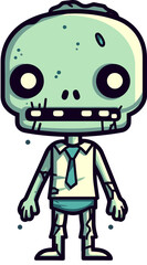 Horror Zombie with Slime Dripping PNG Zombie with Exposed Skeleton Vector