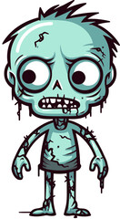 Horror Zombie with Crushed Skull Walking Zombie with Deformed Hands SVG
