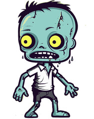 Zombie with Slashed Throat PNG Undead Zombie with Dead Eyes Vector