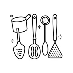 cooking utensils for mom s kitchen icon