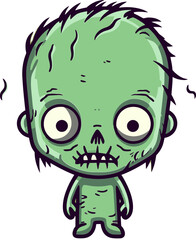Walking Zombie with Uneven Gait Undead Zombie with Deformed Mouth PNG