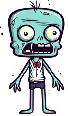 Walking Zombie with Open Scars Undead Zombie with Wrinkled Skin SVG