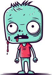 Undead Zombie with Deformed Mouth PNG Zombie with Split Lip Vector