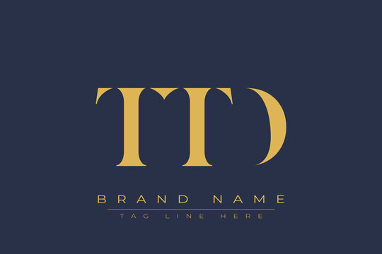 TTD abstract letter logo design. This logo is designed by three abstract letters.