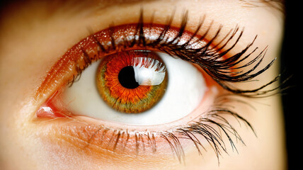 Close-up of a woman's eye showcasing emotional depth and beauty  