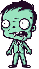 Zombie with Unkempt Hair Undead Zombie with Dried Blood PNG
