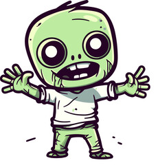 Zombie with Gnarled Limbs Horror Zombie with Roaming Eyes SVG