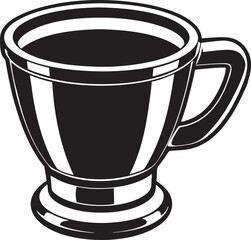 silver cup isolated on white