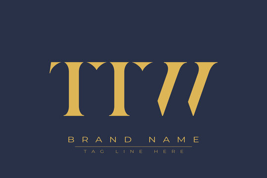 TTW abstract letter logo design. This logo is designed by three abstract letters.