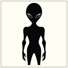 Alien Head Silhouette
