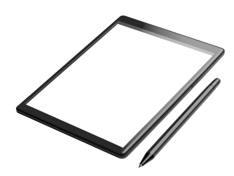 This modern digital tablet features a sleek design and a stylus pen, providing an ideal platform for effortless note-taking and drawing. Perfect for students and professionals alike.