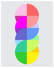 Abstract colorful circles design