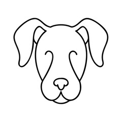 dog ear icon, dog ear line art - simple line art of dog ear, perfect for dog ear logos and icons