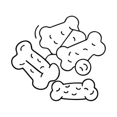 Obraz premium dog treats icon, dog treats line art - simple line art of dog treats, perfect for dog treats logos and icons