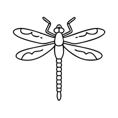 dragonfly icon, dragonfly line art - simple line art of dragonfly, perfect for dragonfly logos and icons