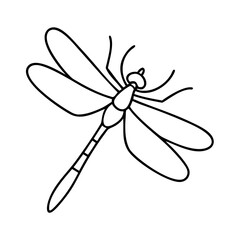 dragonfly icon, dragonfly line art - simple line art of dragonfly, perfect for dragonfly logos and icons