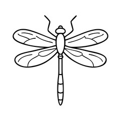 dragonfly icon, dragonfly line art - simple line art of dragonfly, perfect for dragonfly logos and icons