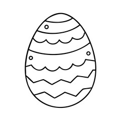 easter egg icon, easter egg line art - simple line art of easter egg, perfect for easter egg logos and icons
