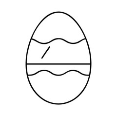 easter egg icon, easter egg line art - simple line art of easter egg, perfect for easter egg logos and icons